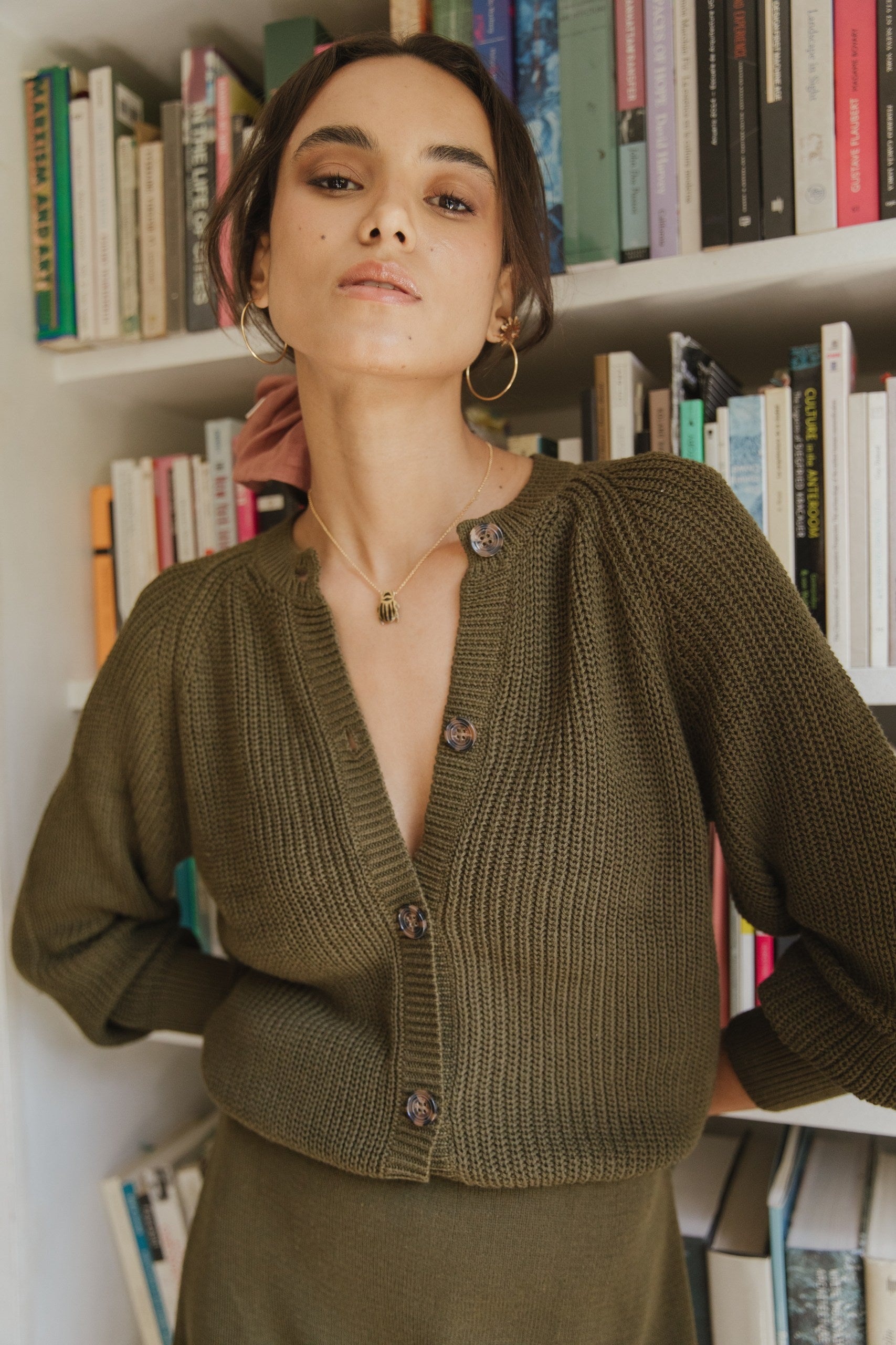 Cardigan Ema II · Verde Militar